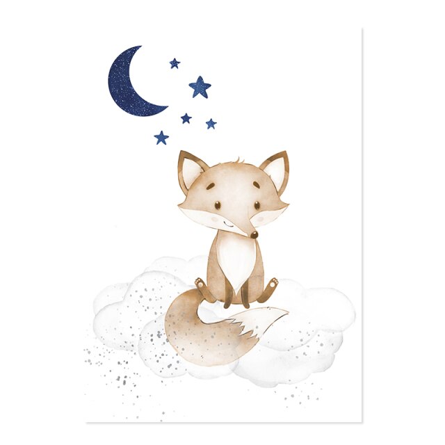 Personalized Night Animals, canvas