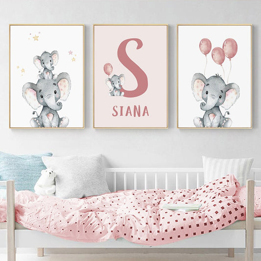 Personalized Cute Elephant,canvas