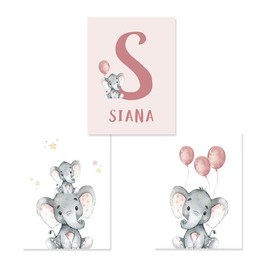 Personalized Cute Elephant,canvas