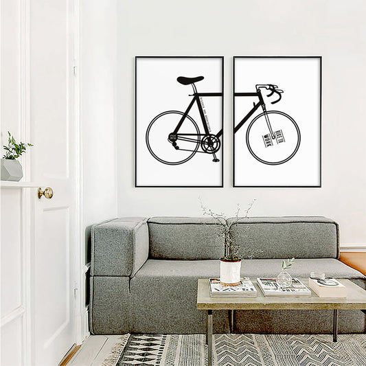 Bicycle 2 parts, canvas