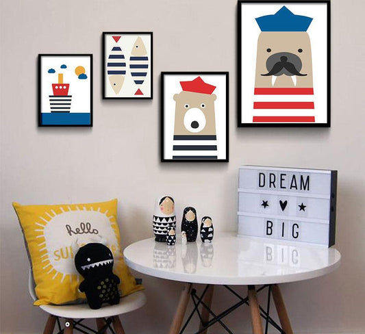 Sailor cartoon, canvas