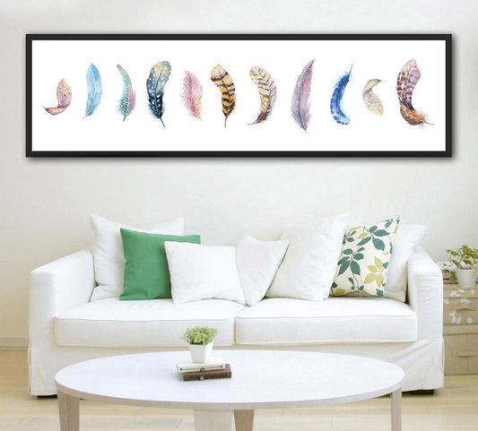 Feathers, canvas