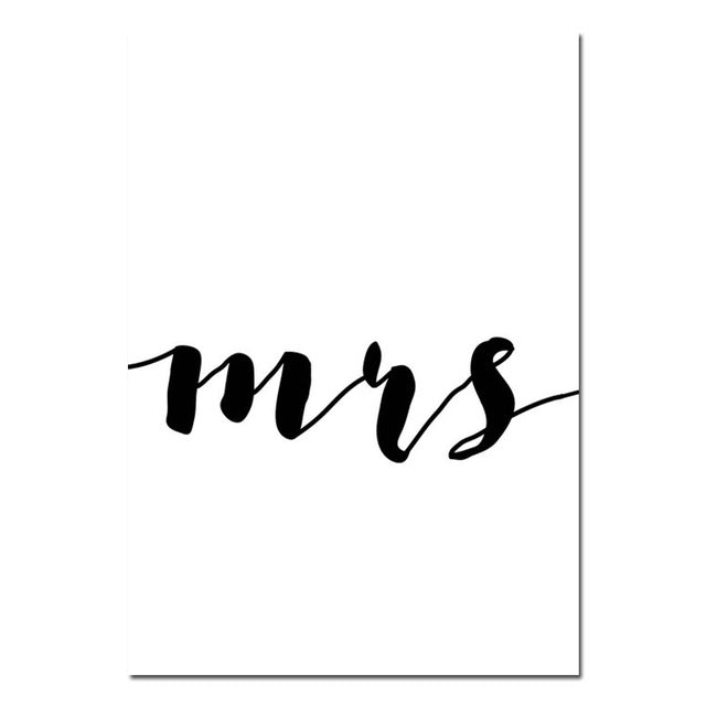 Mrs & Mr, canvas