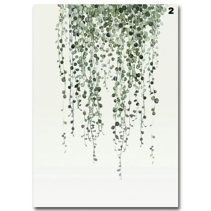 Watercolour Leaves, canvas