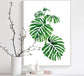 Tropical green plants, canvas