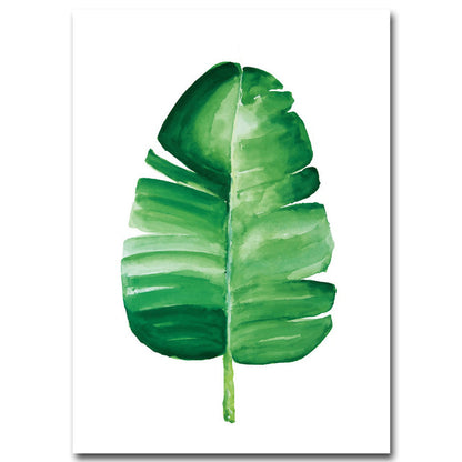 Tropical green plants, canvas