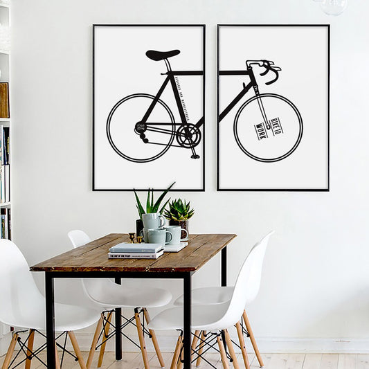 Bicycle 2 parts, canvas