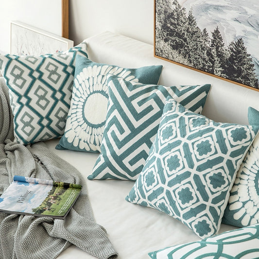 Grey Blue Geometric