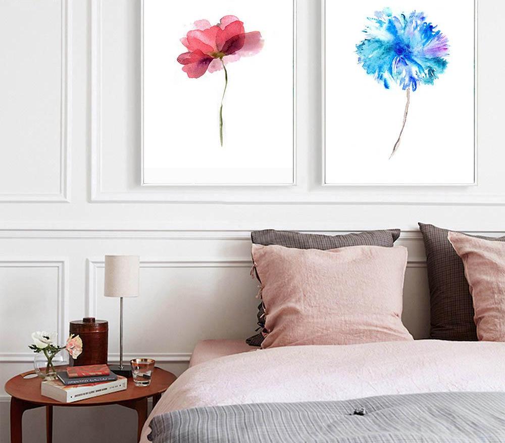 Colour flowers, canvas