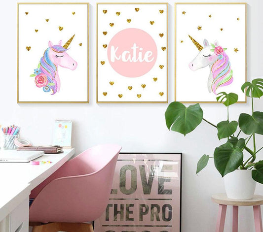 Custom Unicorn Personalized, canvas