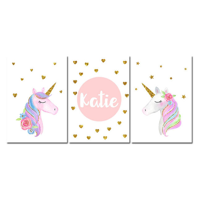 Custom Unicorn Personalized, canvas