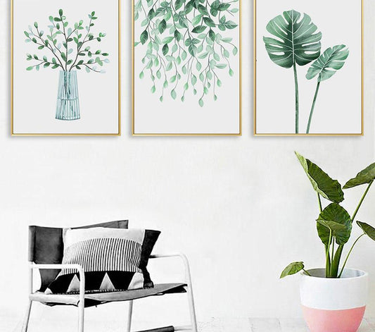 Watercolour delicate plants, canvas