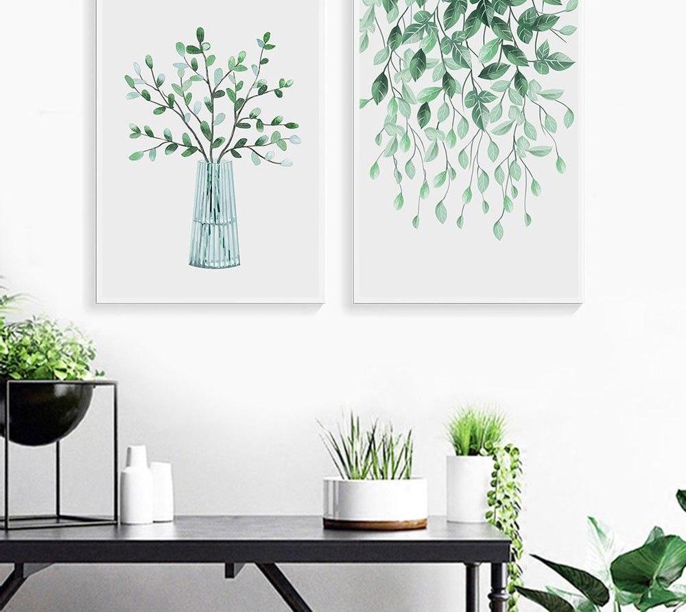 Watercolour delicate plants, canvas