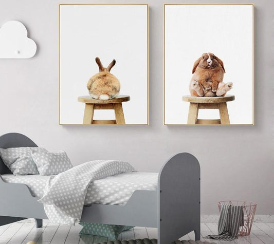 Bunnies, canvas