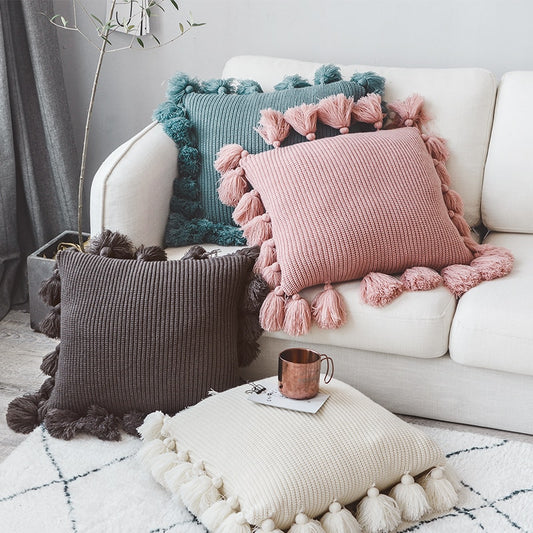 Knitted Texture with tassels
