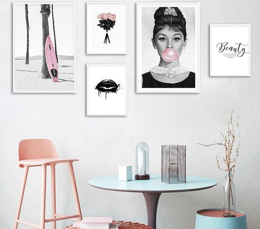 Audrey Hepburn Pink, canvas
