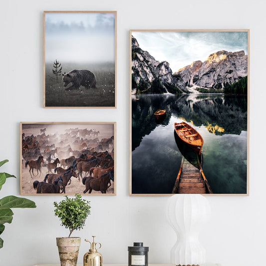 Scandinavian landscapes, canvas
